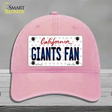 Giants Fan California Novelty License Plate Hat Unconstructed Cotton / Pink