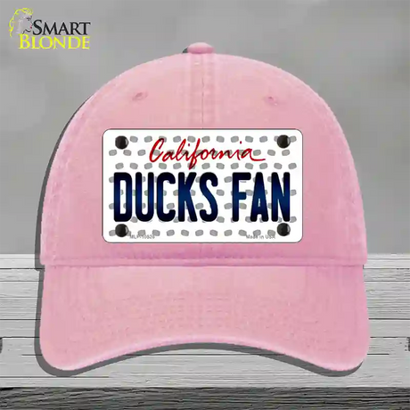 Ducks Fan California Novelty License Plate Hat Unconstructed Cotton / Pink