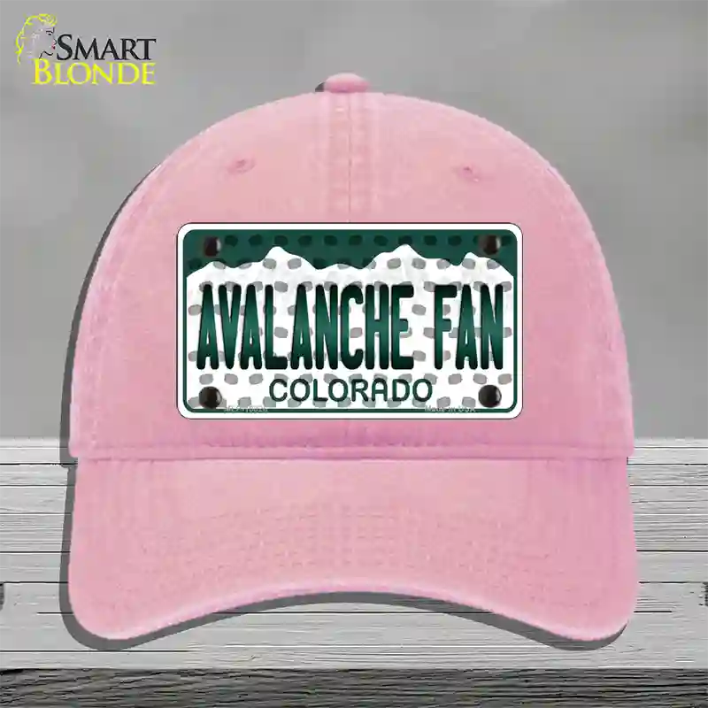 Avalanche Fan Colorado Novelty License Plate Hat Unconstructed Cotton / Pink