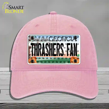 Thrashers Fan Georgia Novelty License Plate Hat Unconstructed Cotton / Pink