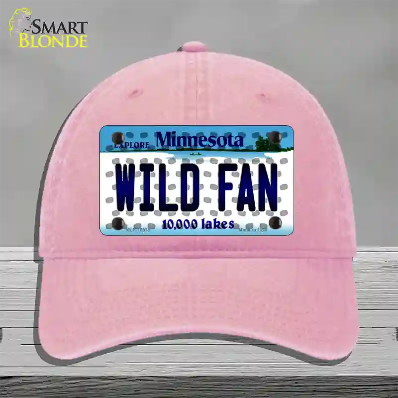 Wild Fan Minnesota Novelty License Plate Hat Unconstructed Cotton / Pink