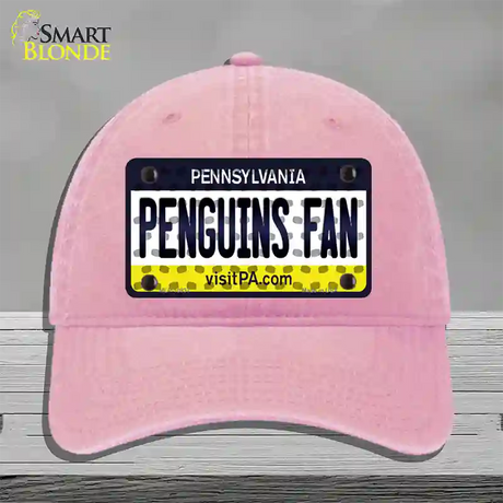 Penguins Fan Pennsylvania Novelty License Plate Hat Unconstructed Cotton / Pink