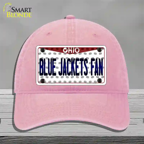 Blue Jackets Fan Ohio Novelty License Plate Hat Unconstructed Cotton / Pink