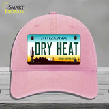 Dry Heat Arizona Novelty License Plate Hat Unconstructed Cotton / Pink