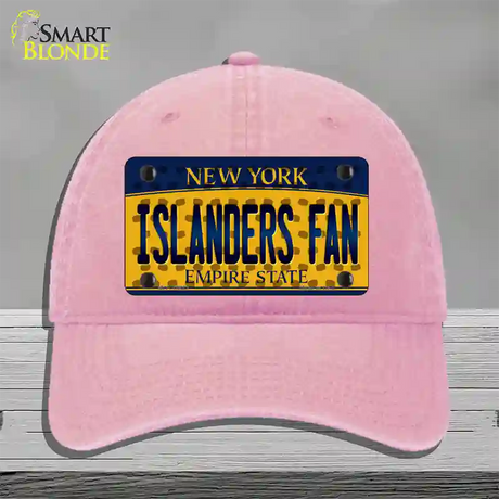 Islanders Fan New York Novelty License Plate Hat Unconstructed Cotton / Pink