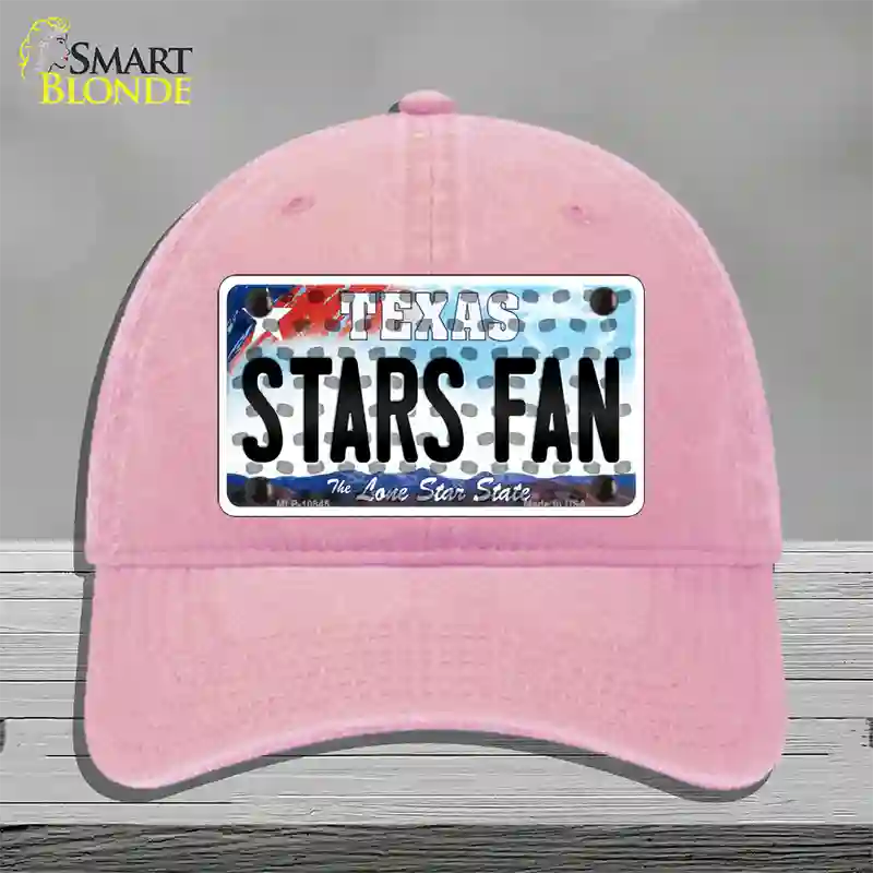 Stars Fan Texas Novelty License Plate Hat Unconstructed Cotton / Pink