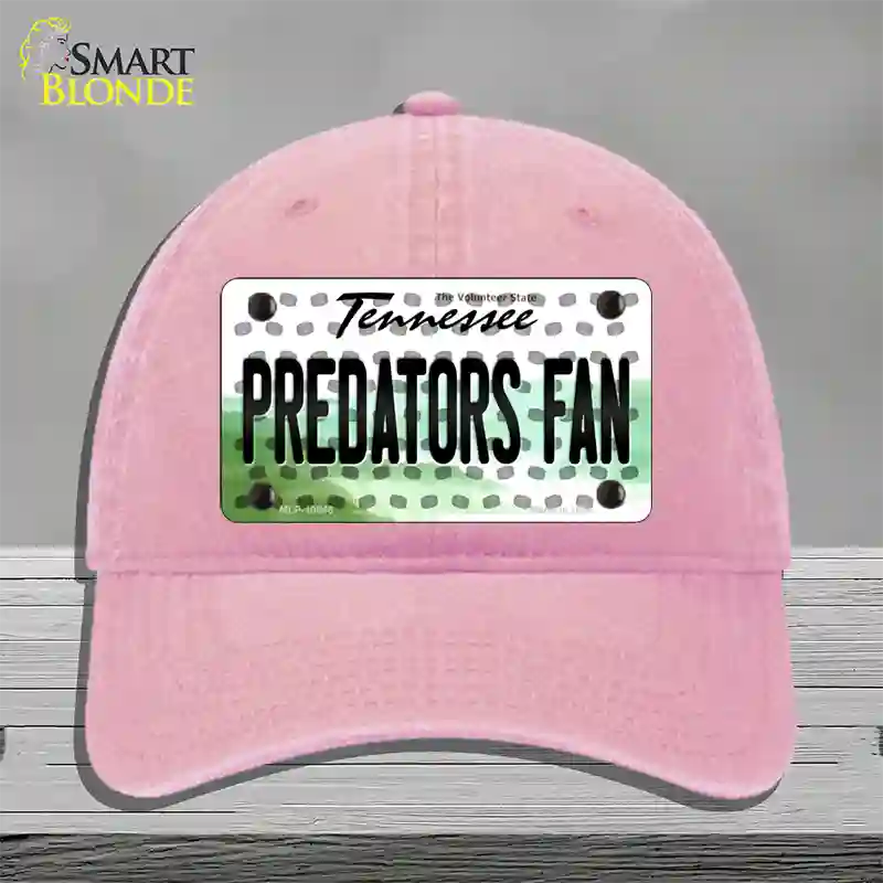 Predators Fan Tennessee Novelty License Plate Hat Unconstructed Cotton / Pink