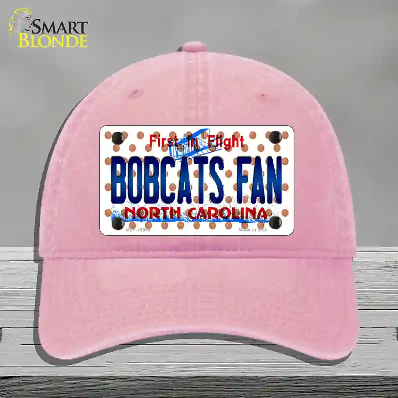 Hornets Fan North Carolina Novelty License Plate Hat Unconstructed Cotton / Pink