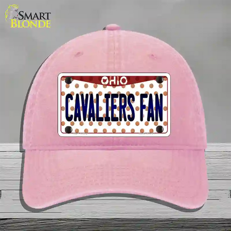 Cavaliers Fan Ohio Novelty License Plate Hat Unconstructed Cotton / Pink