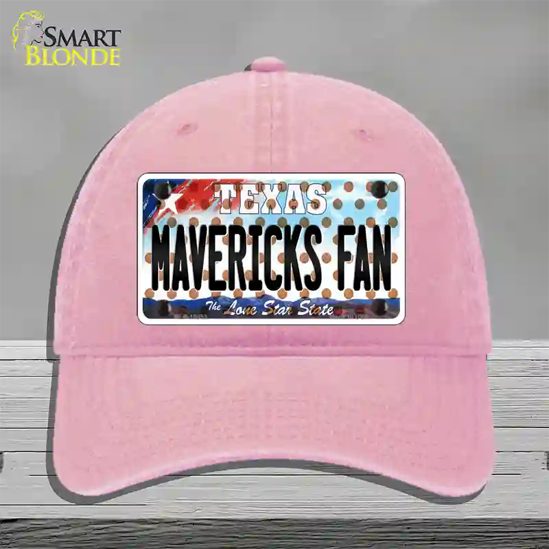 Mavericks Fan Texas Novelty License Plate Hat Unconstructed Cotton / Pink