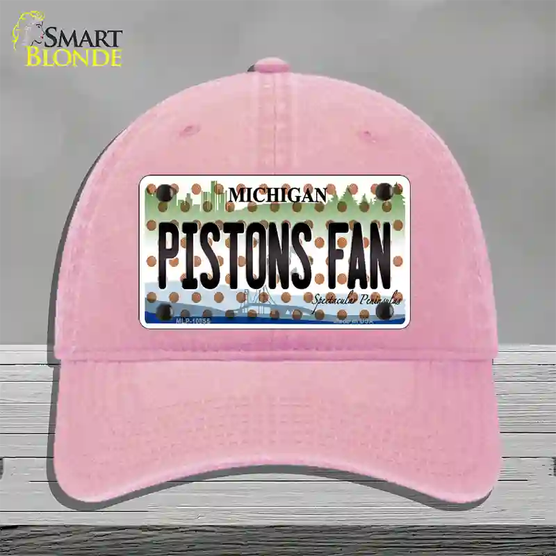 Pistons Fan Michigan Novelty License Plate Hat Unconstructed Cotton / Pink