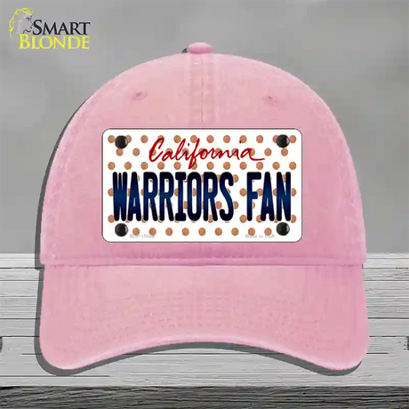 Warriors Fan California Novelty License Plate Hat Unconstructed Cotton / Pink