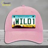 Wild 1 Arizona Novelty License Plate Hat Unconstructed Cotton / Pink