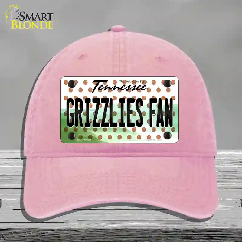 Grizzlies Fan Tennessee Novelty License Plate Hat Unconstructed Cotton / Pink