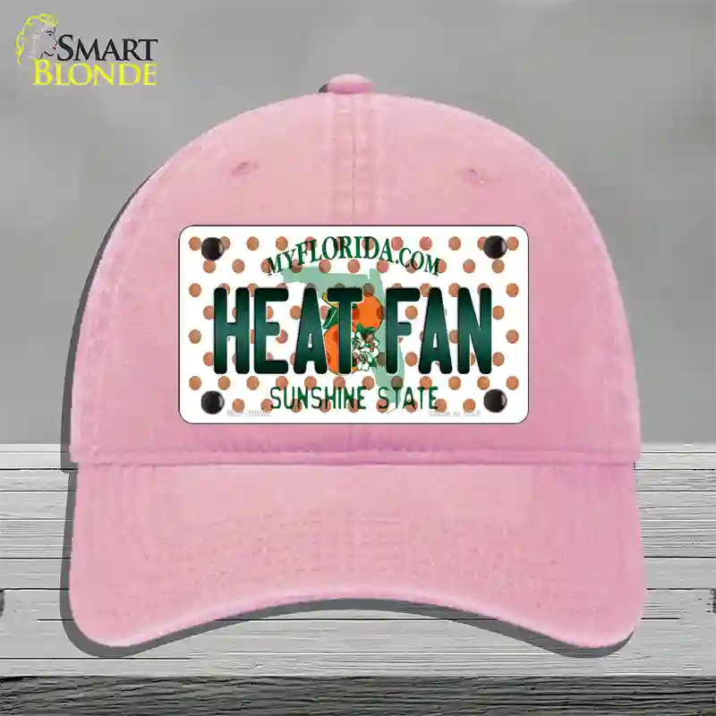 Heat Fan Florida Novelty License Plate Hat Unconstructed Cotton / Pink