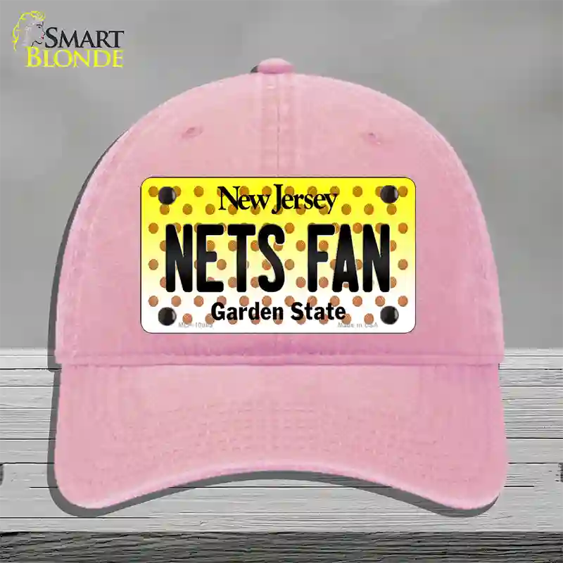 Nets Fan New Jersey Novelty License Plate Hat Unconstructed Cotton / Pink