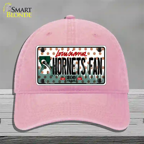 Pelicans Fan Louisiana Novelty License Plate Hat Unconstructed Cotton / Pink