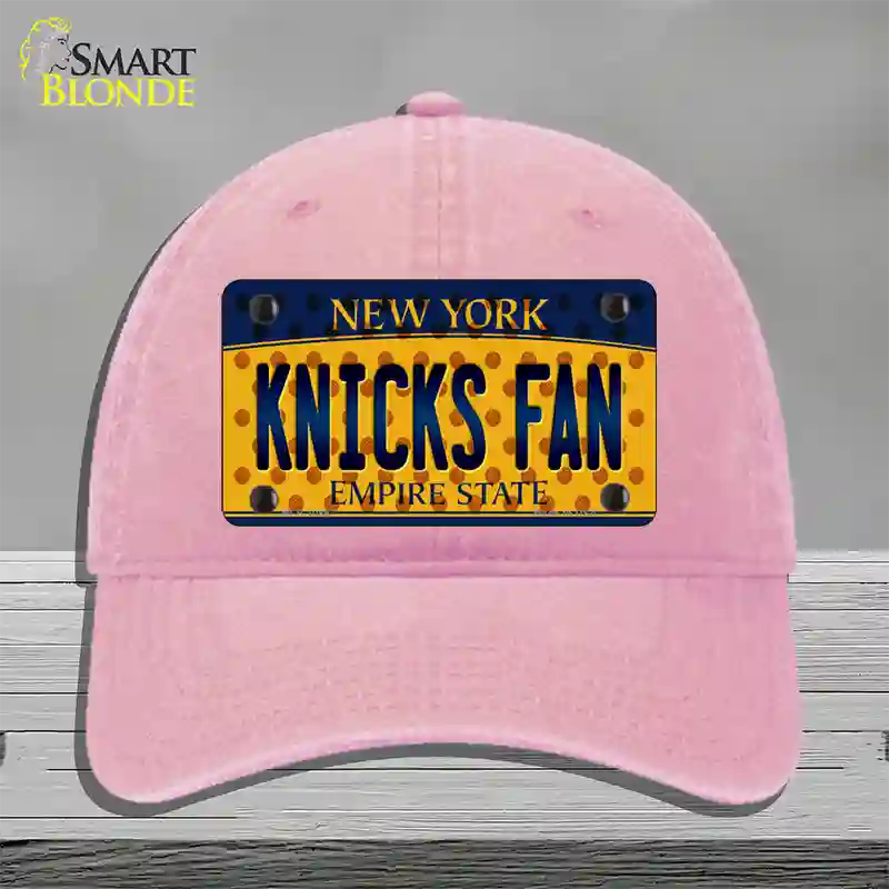 Knicks Fan New York Novelty License Plate Hat Unconstructed Cotton / Pink