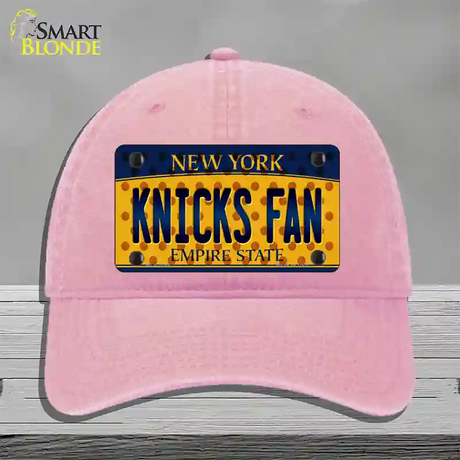 Knicks Fan New York Novelty License Plate Hat Unconstructed Cotton / Pink