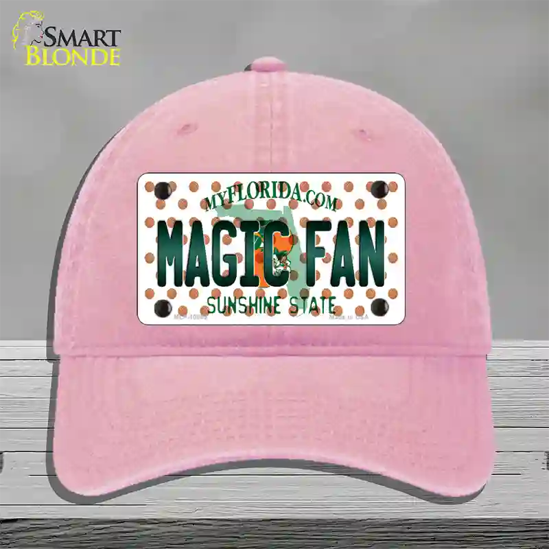 Magic Fan Florida Novelty License Plate Hat Unconstructed Cotton / Pink