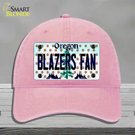 Blazers Fan Oregon Novelty License Plate Hat Unconstructed Cotton / Pink