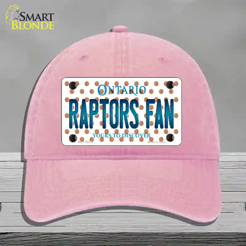 Raptors Fan Ontanio Novelty License Plate Hat Unconstructed Cotton / Pink