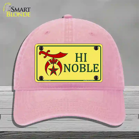 High Noble Novelty License Plate Hat Unconstructed Cotton / Pink