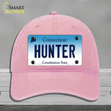 Hunter Connecticut Novelty License Plate Hat Unconstructed Cotton / Pink