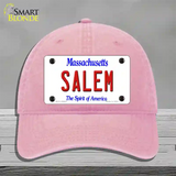 Salem Massachusetts Novelty License Plate Hat Unconstructed Cotton / Pink