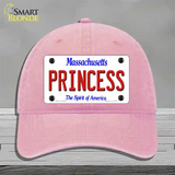 Princess Massachusetts Novelty License Plate Hat Unconstructed Cotton / Pink