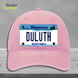 Duluth Minnesota State Novelty License Plate Hat Unconstructed Cotton / Pink