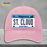 St Cloud Minnesota State Novelty License Plate Hat Unconstructed Cotton / Pink