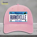 Burnsville Minnesota State Novelty License Plate Hat Unconstructed Cotton / Pink