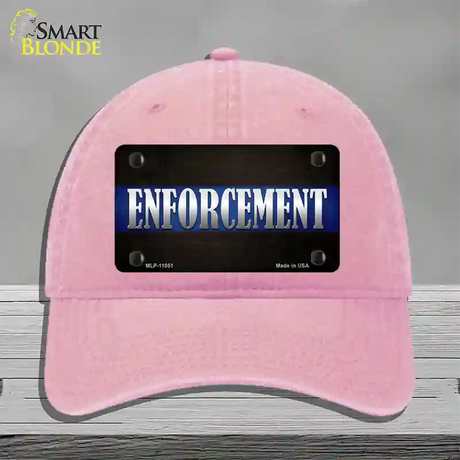 Enforcement Novelty License Plate Hat Unconstructed Cotton / Pink