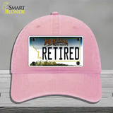 Retired Montana State Novelty License Plate Hat Unconstructed Cotton / Pink