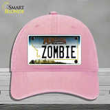 Zombie Montana State Novelty License Plate Hat Unconstructed Cotton / Pink