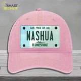 Nashua New Hampshire State Novelty License Plate Hat Unconstructed Cotton / Pink