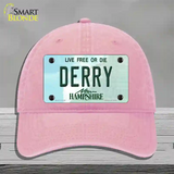 Derry New Hampshire State Novelty License Plate Hat Unconstructed Cotton / Pink