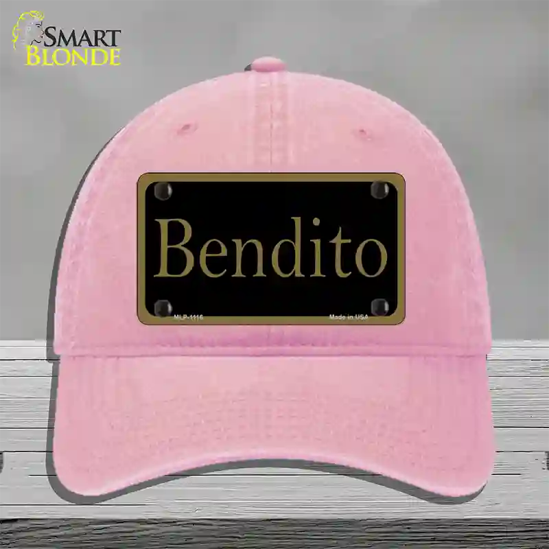 Bendito Novelty License Plate Hat Unconstructed Cotton / Pink