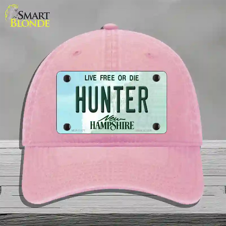 Hunter New Hampshire State Novelty License Plate Hat Unconstructed Cotton / Pink