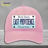 East Providence Rhode Island State Novelty License Plate Hat Unconstructed Cotton / Pink