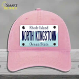 North Kingstown Rhode Island State Novelty License Plate Hat Unconstructed Cotton / Pink