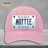 Hottie Rhode Island State Novelty License Plate Hat Unconstructed Cotton / Pink