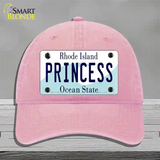 Princess Rhode Island State Novelty License Plate Hat Unconstructed Cotton / Pink