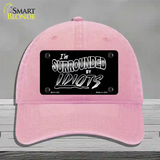 Im Surrounded By Idiots Novelty License Plate Hat Unconstructed Cotton / Pink