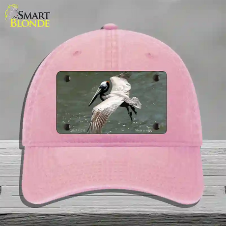 Pelican In Flight Novelty License Plate Hat Unconstructed Cotton / Pink