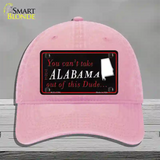 Alabama Dude Novelty License Plate Hat Unconstructed Cotton / Pink