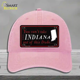 Indiana Dude Novelty License Plate Hat Unconstructed Cotton / Pink