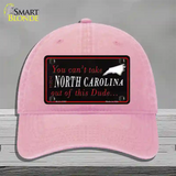 North Carolina Dude Novelty License Plate Hat Unconstructed Cotton / Pink