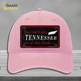 Tennessee Dude Novelty License Plate Hat Unconstructed Cotton / Pink